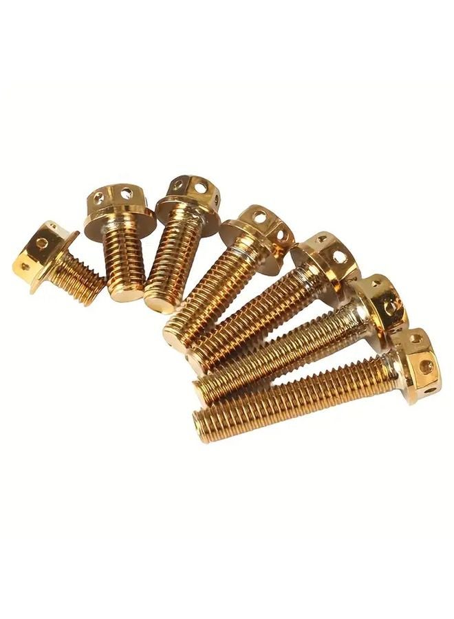 M8x25mm 10PCS Vacuum Electroplated Titanium Stainless Steel Hex Flange Head Bolts - Image 4